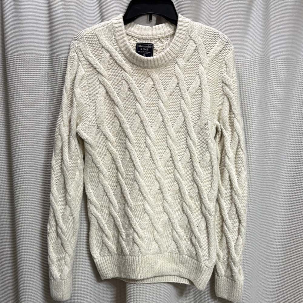 Abercrombie & Fitch Fishermen Cable knit Sweater Women’s SZ‎ XS Oversized soft